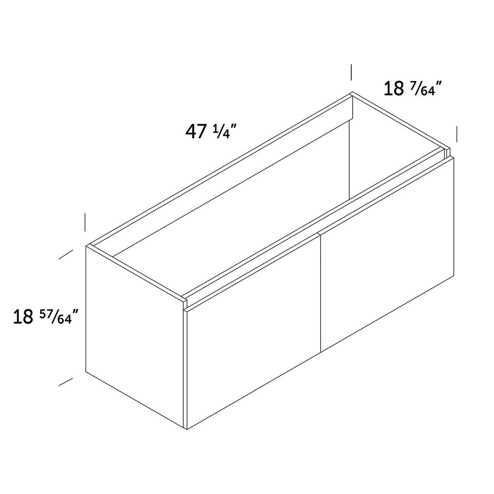 48" Natural Wood Freestanding Bathroom Vanity With White Sink And Two Drawers