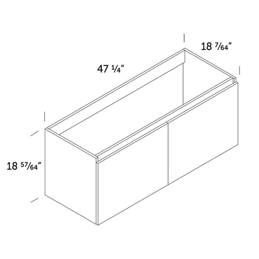 48" Natural Wood Freestanding Bathroom Vanity With White Sink And Two Drawers