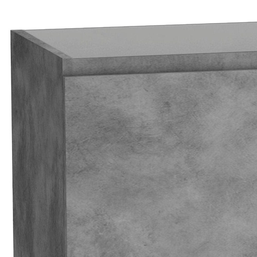 48" Gray Wood Freestanding Bathroom Vanity With White Sink And Two Drawers