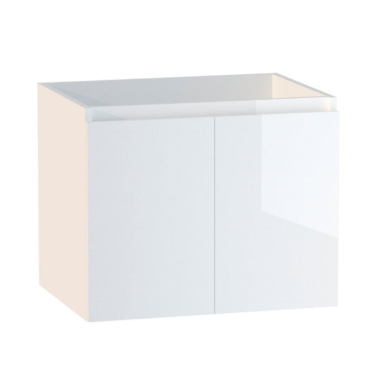 28" White Wood Freestanding Bathroom Vanity With White Sink And Two Drawers