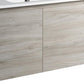 28" Natural Wood Freestanding Bathroom Vanity With White Sink And Two Drawers