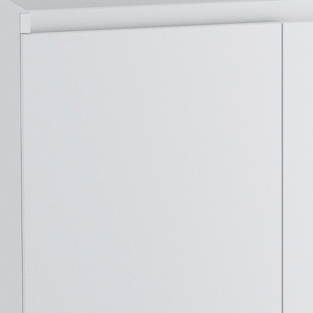 32" White Wood Freestanding Bathroom Vanity With White Sink And Two Drawers