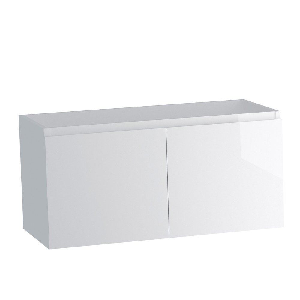 36" White Wood Freestanding Bathroom Vanity With White Sink And Two Drawers