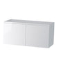 36" White Wood Freestanding Bathroom Vanity With White Sink And Two Drawers