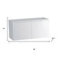 36" White Wood Freestanding Bathroom Vanity With White Sink And Two Drawers