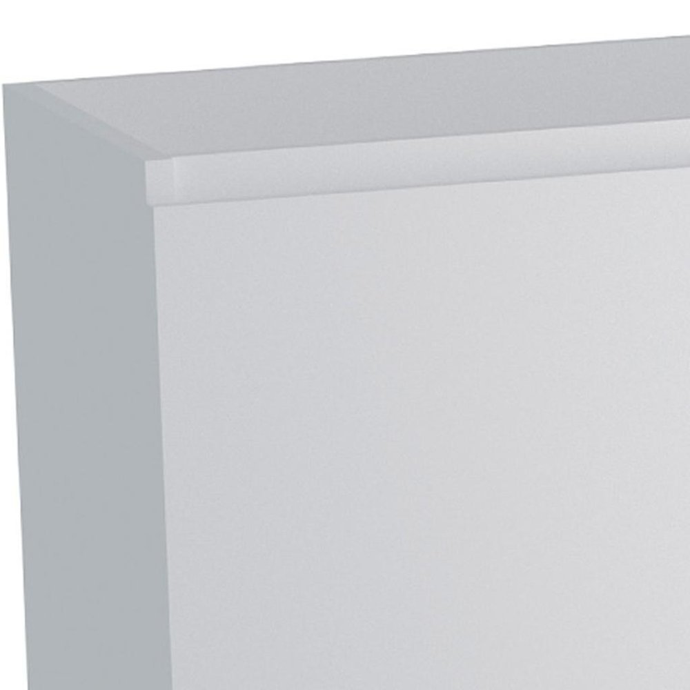 36" White Wood Freestanding Bathroom Vanity With White Sink And Two Drawers