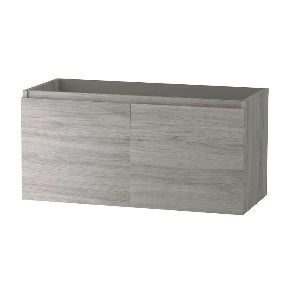36" Natural Wood Freestanding Bathroom Vanity With White Sink And Two Drawers
