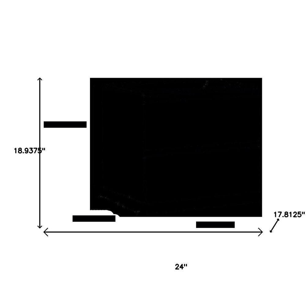 24" White Wood Freestanding Bathroom Vanity With White Sink And Two Drawers