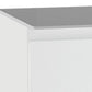 24" White Wood Freestanding Bathroom Vanity With White Sink And Two Drawers