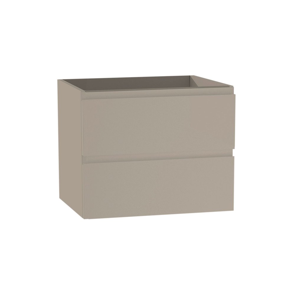 24" Light Brown Wood Freestanding Bathroom Vanity With White Sink And Two Drawers