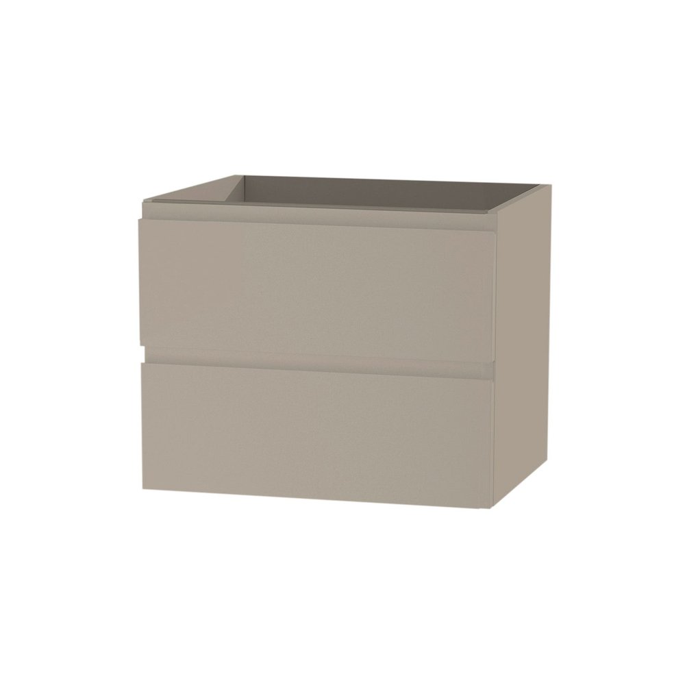 24" Light Brown Wood Freestanding Bathroom Vanity With White Sink And Two Drawers