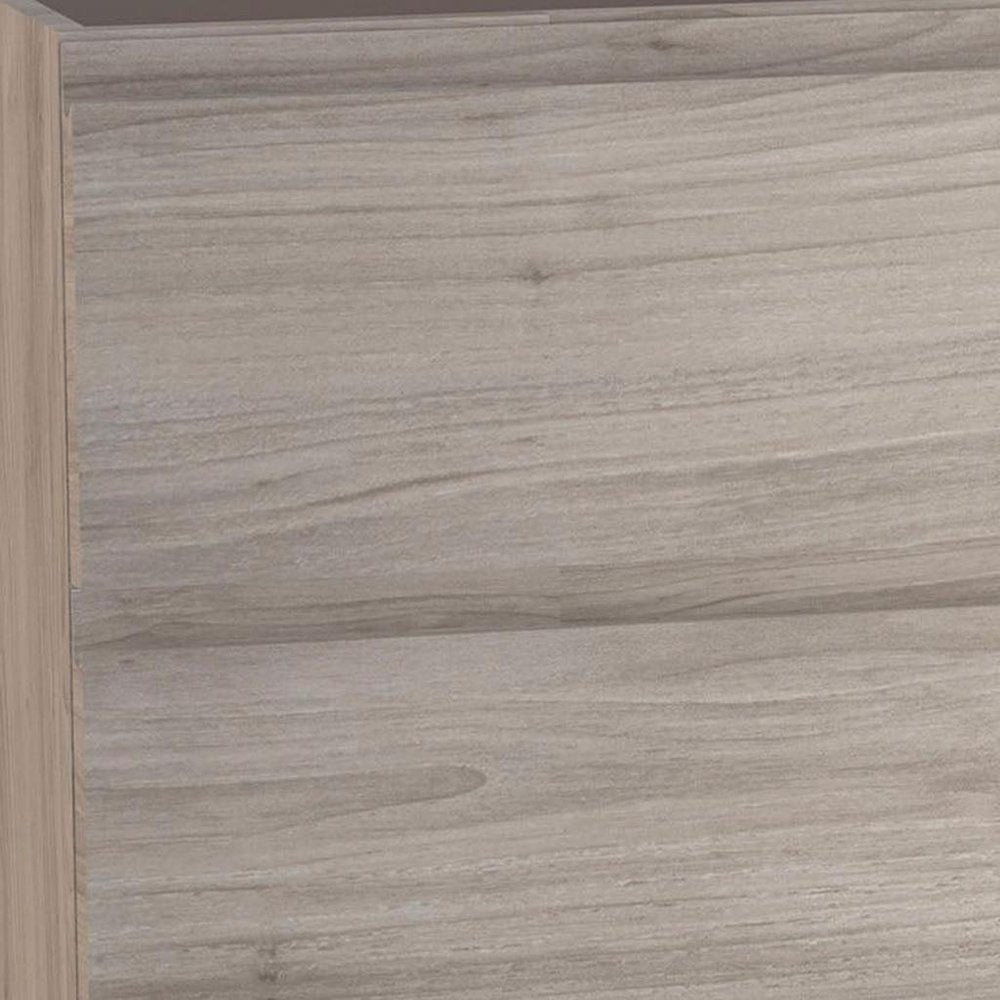 28" Natural Wood Freestanding Bathroom Vanity With White Sink And Two Drawers