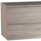 28" Natural Wood Freestanding Bathroom Vanity With White Sink And Two Drawers