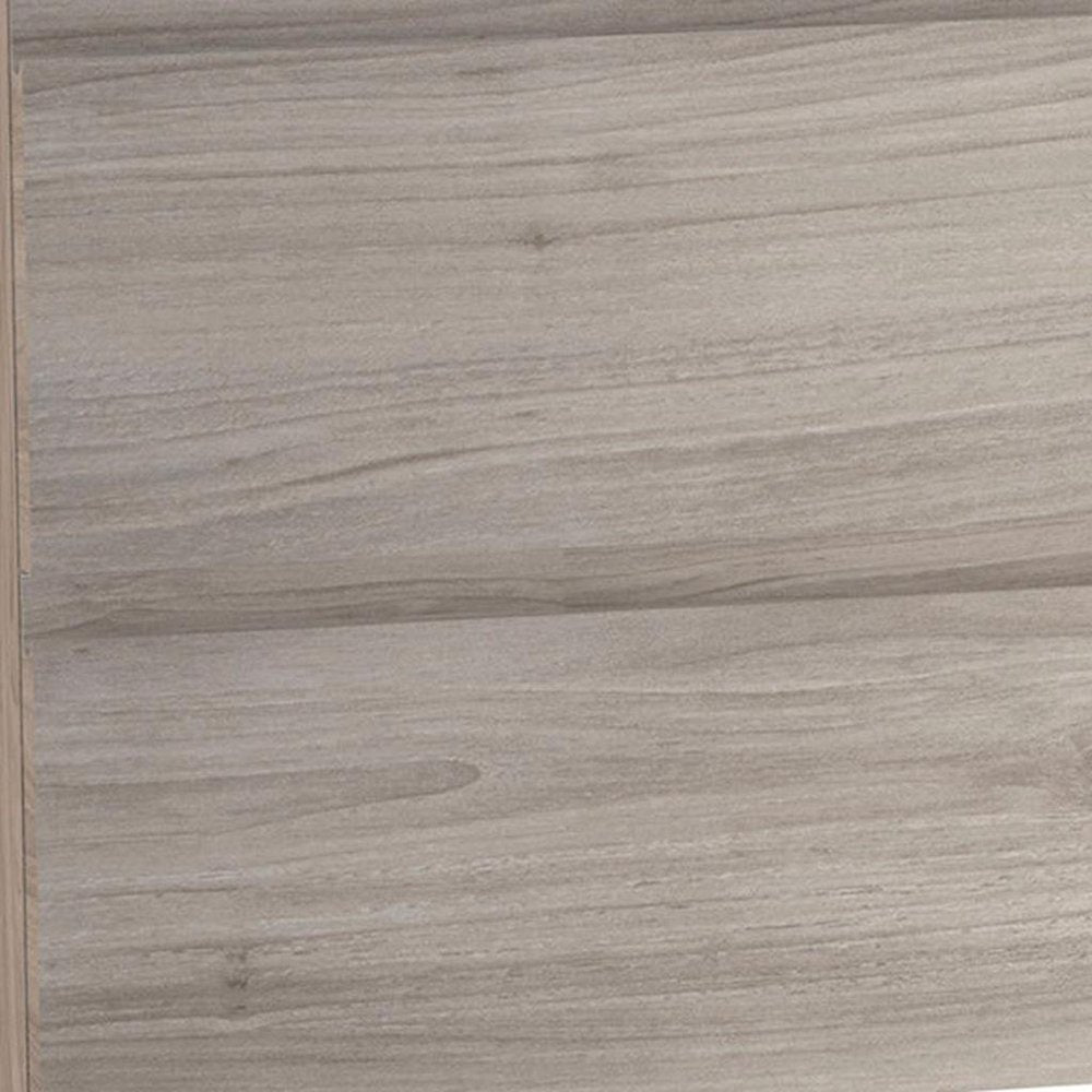 32" Natural Wood Freestanding Bathroom Vanity With White Sink And Two Drawers