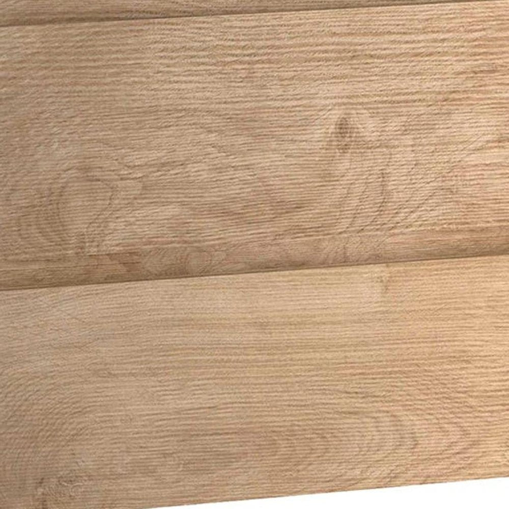 32" Oak Wood Freestanding Bathroom Vanity With White Sink And Two Drawers