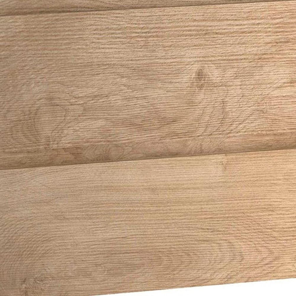 32" Oak Wood Freestanding Bathroom Vanity With White Sink And Two Drawers