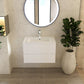32" White Wood Freestanding Bathroom Vanity With White Sink And Two Drawers
