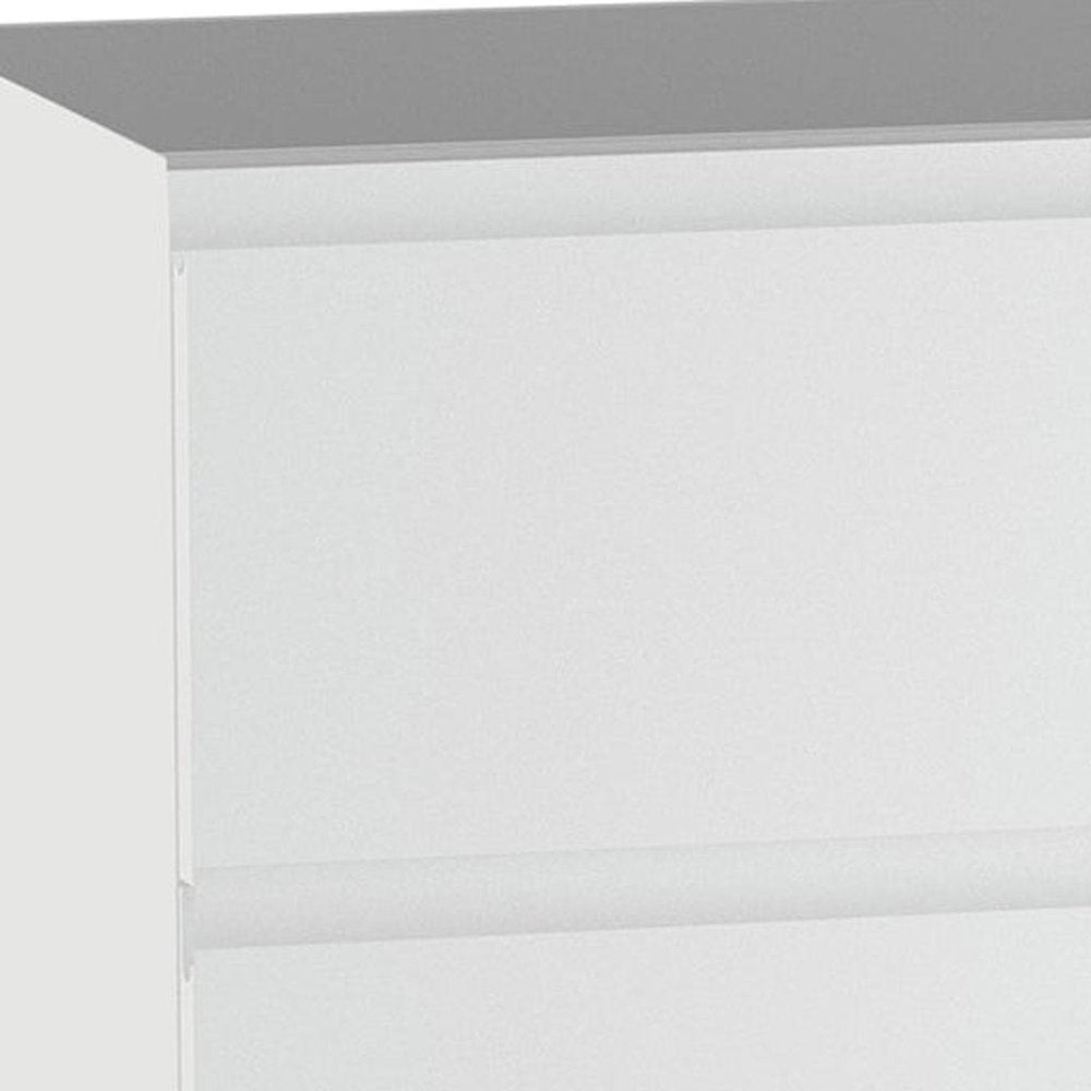 32" White Wood Freestanding Bathroom Vanity With White Sink And Two Drawers