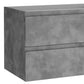 36" Gray Wood Freestanding Bathroom Vanity With White Sink And Two Drawers