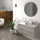40" Natural Wood Freestanding Bathroom Vanity With White Sink And Two Drawers
