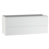40" White Wood Freestanding Bathroom Vanity With White Sink And Two Drawers