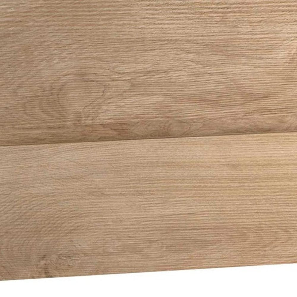 48" Oak Wood Freestanding Bathroom Vanity With White Sink And Two Drawers