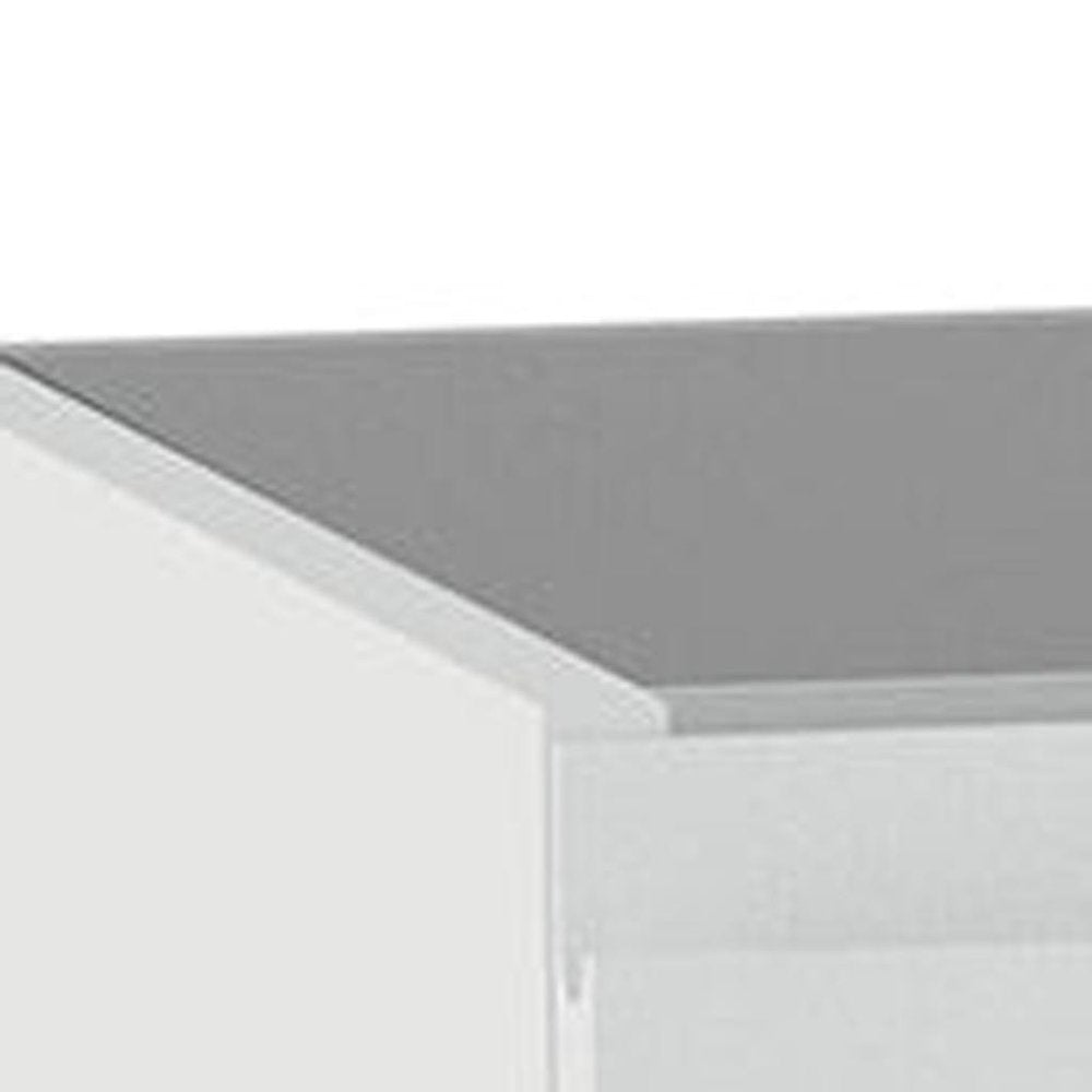 48" White Wood Freestanding Bathroom Vanity With White Sink And Two Drawers