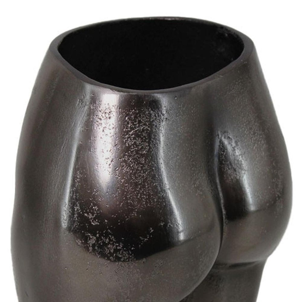 14" Gold Cast Aluminum Female Form Table Vase