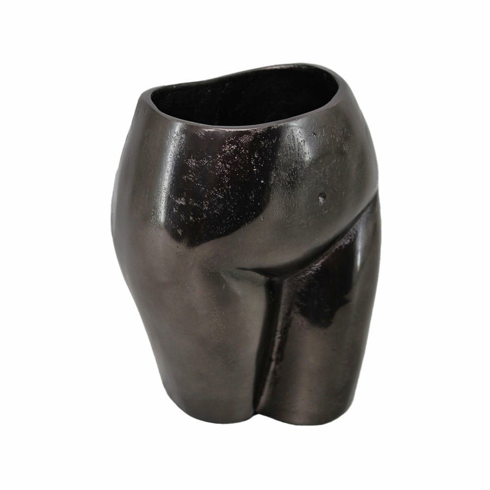 14" Gold Cast Aluminum Female Form Table Vase