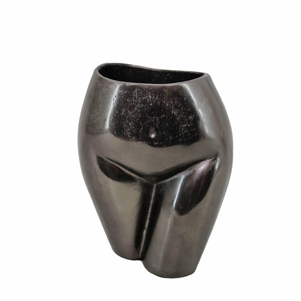 14" Gold Cast Aluminum Female Form Table Vase