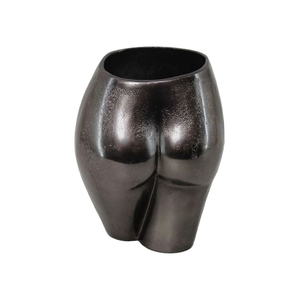 14" Gold Cast Aluminum Female Form Table Vase