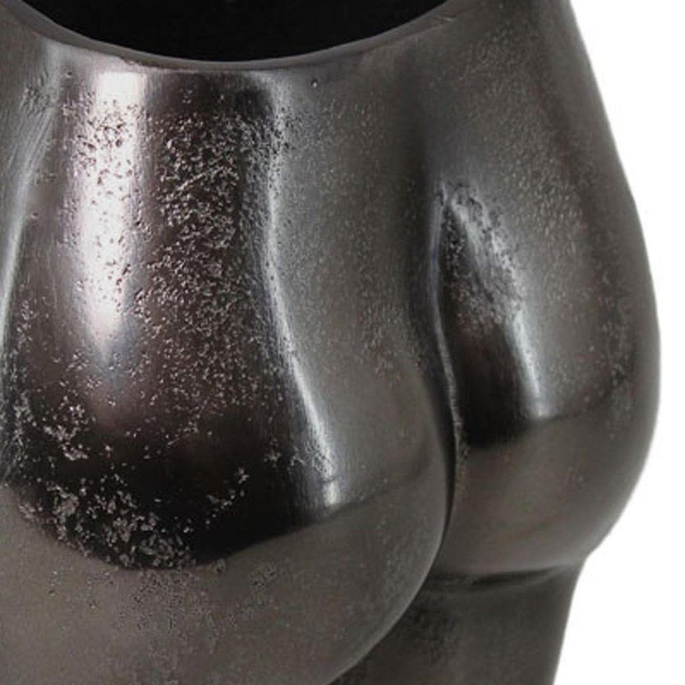 14" Gold Cast Aluminum Female Form Table Vase