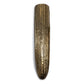 12" Antiqued Gold Ribbed Aluminum Wall Vase