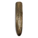 12" Antiqued Gold Ribbed Aluminum Wall Vase