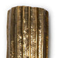 12" Antiqued Gold Ribbed Aluminum Wall Vase
