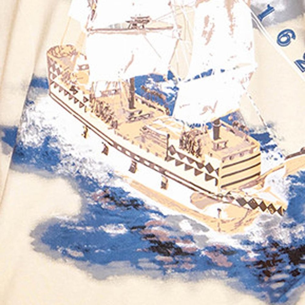 31" Unfinished Fabric Hand Painted Model Boat