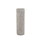 21" Clear And Silver Faux Crystal And Metal Table Vase