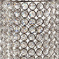 21" Clear And Silver Faux Crystal And Metal Table Vase