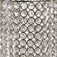 21" Clear And Silver Faux Crystal And Metal Table Vase