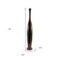 50" Burnished Brown Aluminum Floor Vase
