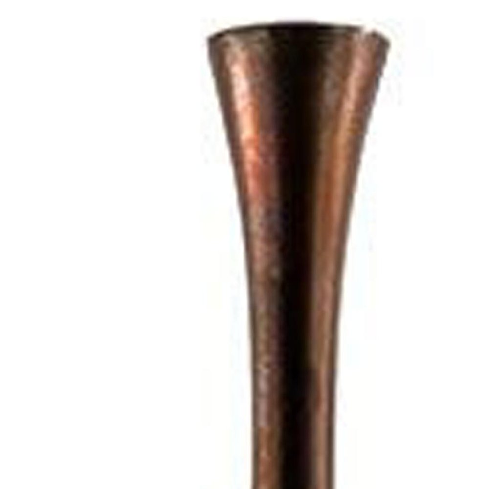 50" Burnished Brown Aluminum Floor Vase