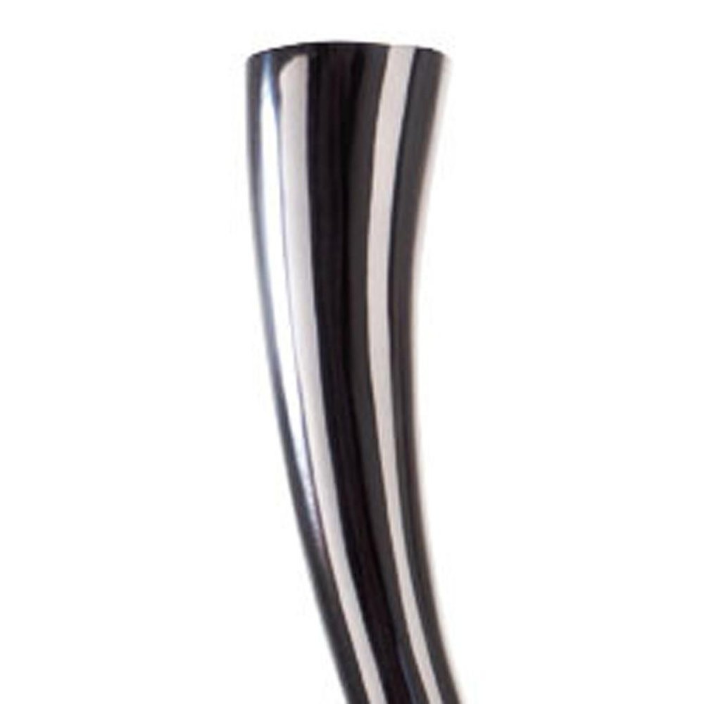 39" Silver Trumpet Aluminum Floor Vase