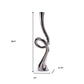 39" Silver Trumpet Aluminum Floor Vase