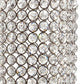 21" Clear And Silver Faux Crystal And Metal Table Vase