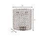 8" Clear And Silver Bejeweled Crystal Wall Sconce Candle Holder