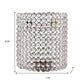 8" Clear And Silver Bejeweled Crystal Wall Sconce Candle Holder