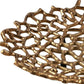 15" Gold Aluminum Coral Decorative Low Bowl