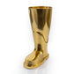 16" Gold Aluminum Firefighter Boot Umbrella Stand