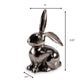 9" Silver Aluminum Rabbit Tabletop Sculpture