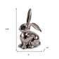 9" Silver Aluminum Rabbit Tabletop Sculpture